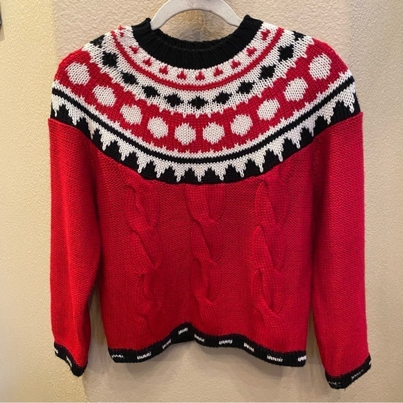 Vintage ESPRIT Girls Kids Red Wool Blend Sweater Size 9-10 Yrs - Picture 1 of 7